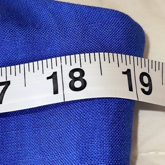 Coldwater Creek Blue Linen Blouse Turquoise Beads Sz. 10 - Picture 9 of 14